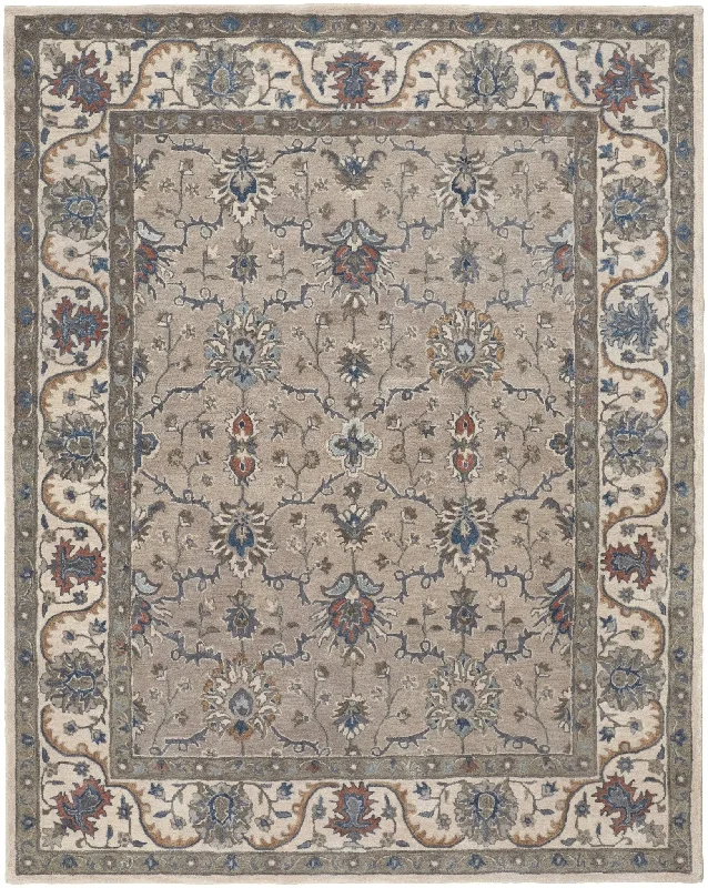 best carpet deodorizers for pet hair-Rylan RYL8640F Taupe/Ivory Rug