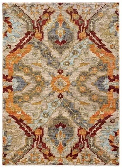 how to install carpet in closets-Sedona 6357A Beige / Orange Rug