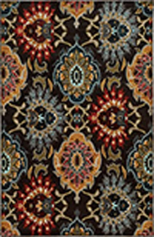 how to clean knotted rugs-Sedona 6369D Charcoal / Multi Rug