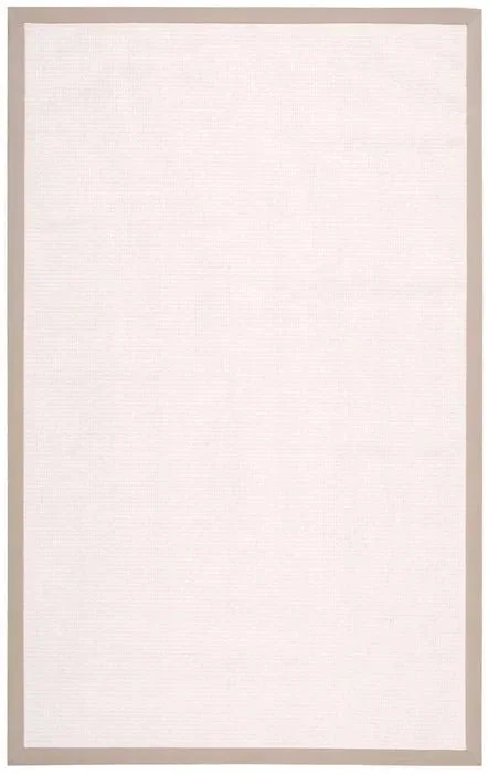 luxury velvet rugs for home-Sisal Soft SSF02 White Rug