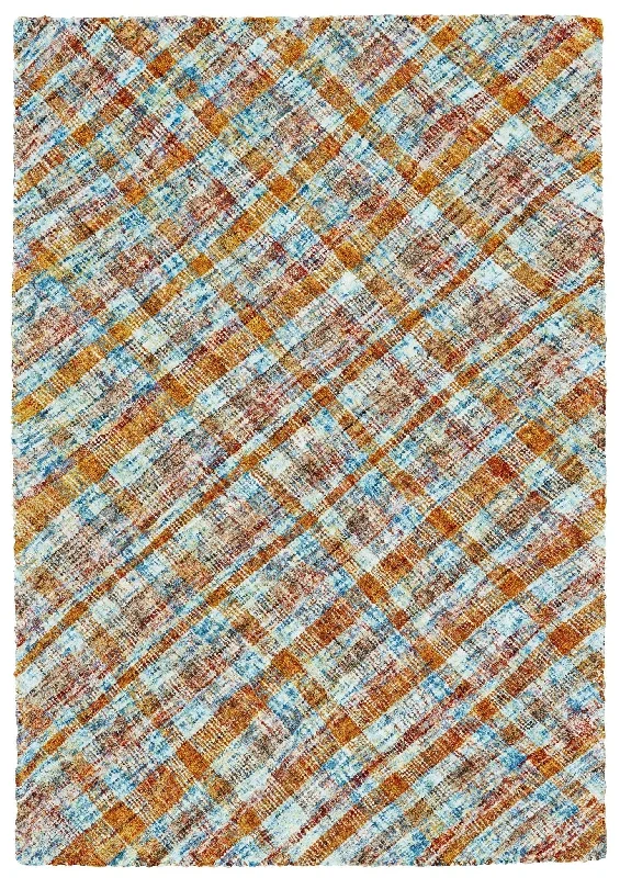 durable rugs for modern bedrooms-St. Germaine 6598385F Blue/Brown Rug