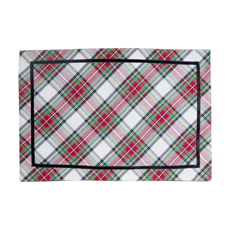 best-low-cost-decor-ideas-Stewart Tartan Placemat Set/4