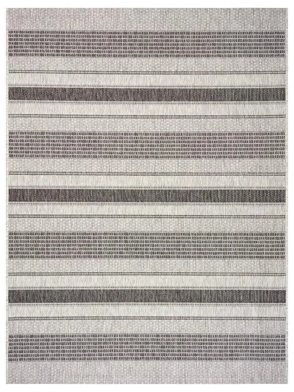 how to clean low-pile rugs-Sun Shower LR81246 Gray Black Rug