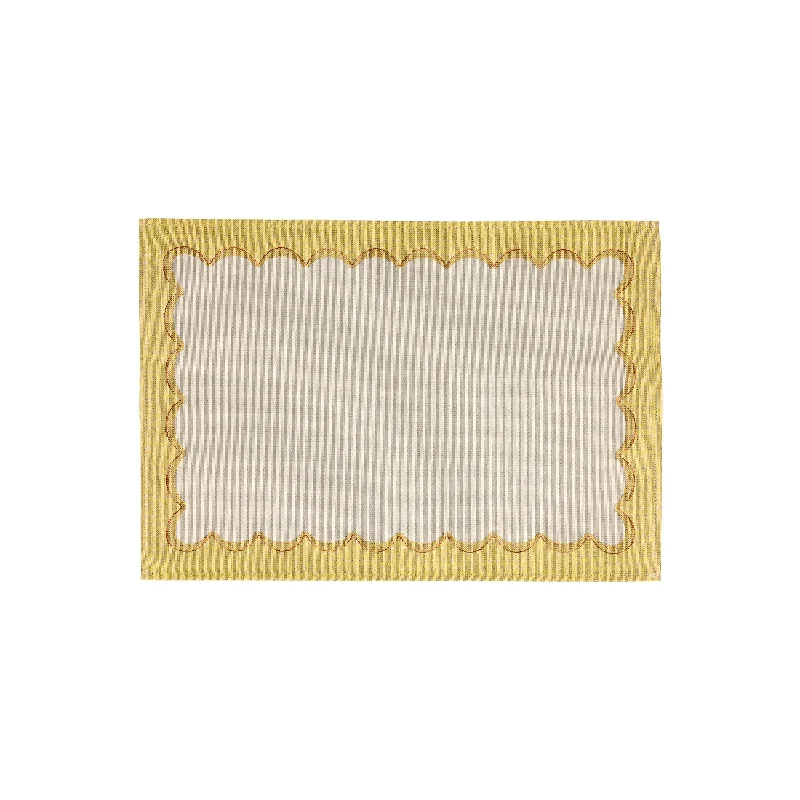 how-to-learn-ux-design-Tavola Yellow Scalloped Placemats - Set of 4