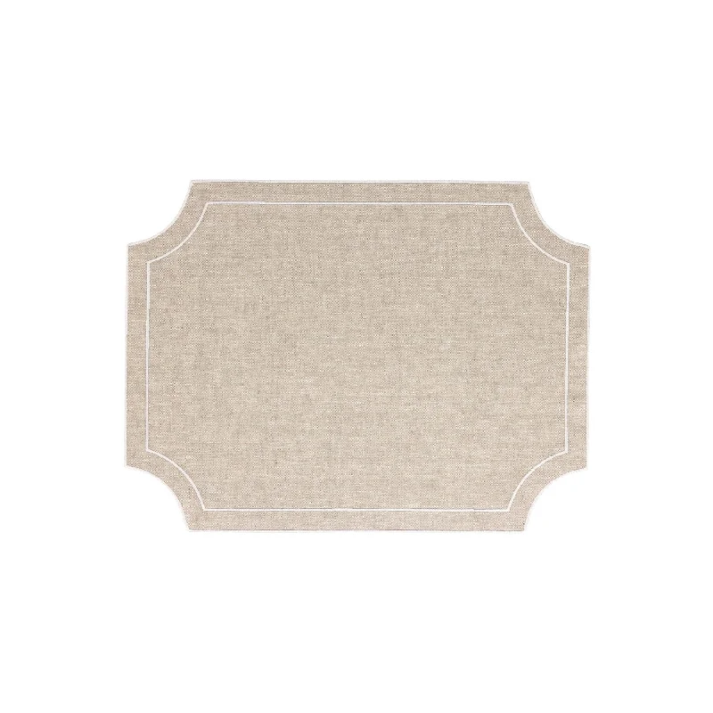 top-eco-friendly-home-tips-Tessuti Natural Rectangular Placemats with White Stitching Set/4