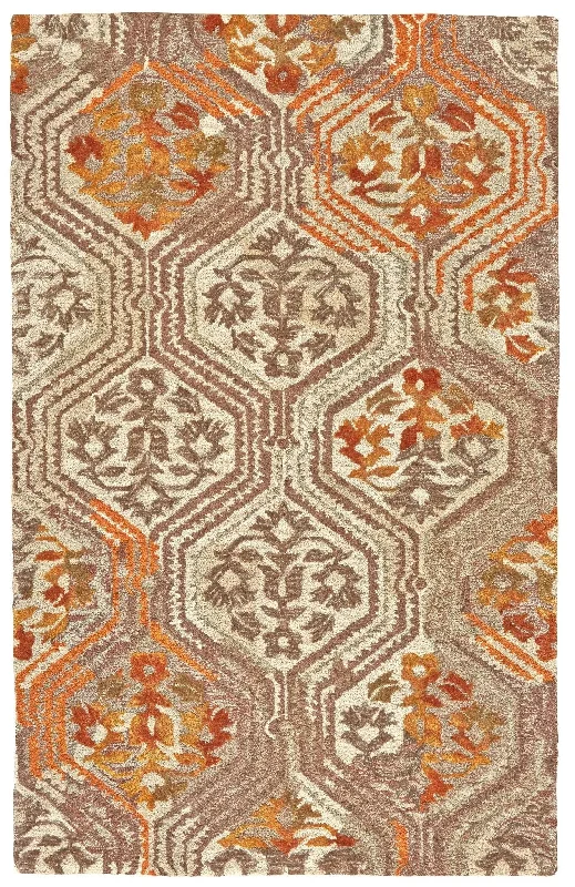 how to repair frayed carpet edges-Tivoli 6518213F Tan/Orange Rug