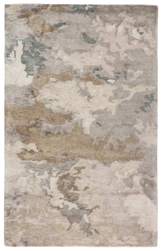 best rugs for allergy protection-Transcend TRD05 Light Gray/Taupe Rug