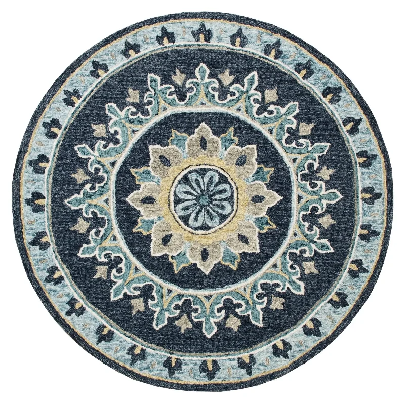 custom area rugs near me-Vibrance 03569BLU Blue Rug