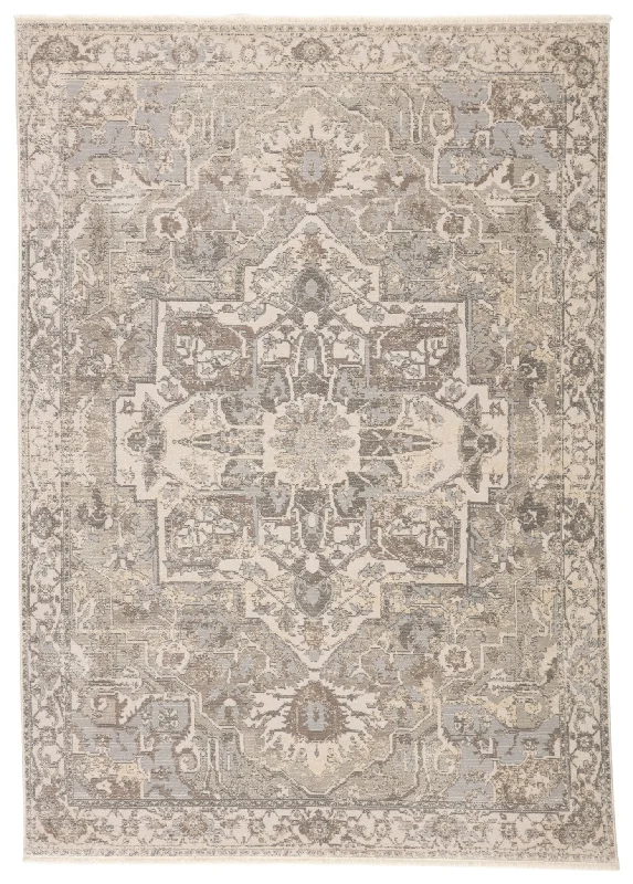 how to clean wool rugs naturally-Vienne VNE01 Alain Gray/Cream Rug