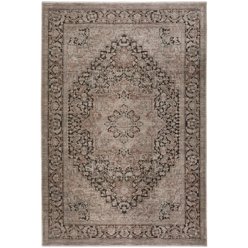 affordable carpet for home office-Vizcia VZ3 Grey Rug