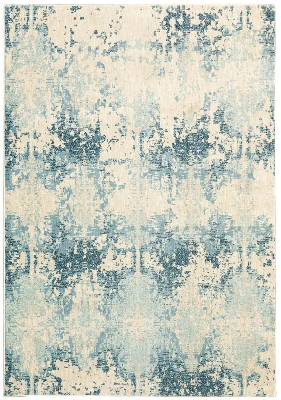 luxury outdoor rugs for sale-Xanadu 8020H Ivory/Blue Rug