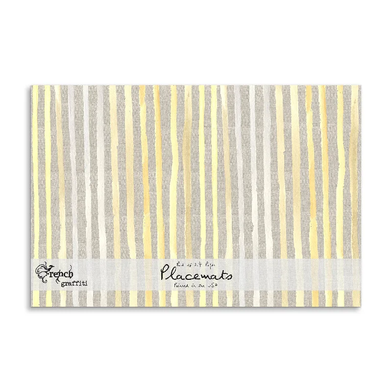 affordable-weekend-getaway-spots-Yellow Stripes Paper Placemat