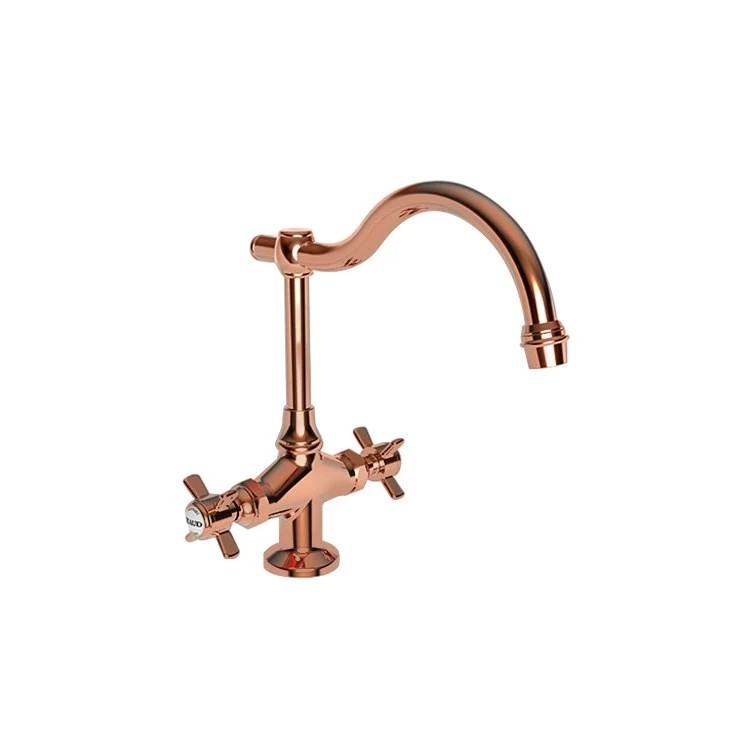 kitchen faucet wayfair-best gardening tips beginners-Bar Faucet Fairfield 2 Cross ADA Antique Copper Spout Height 7-5/16 Inch