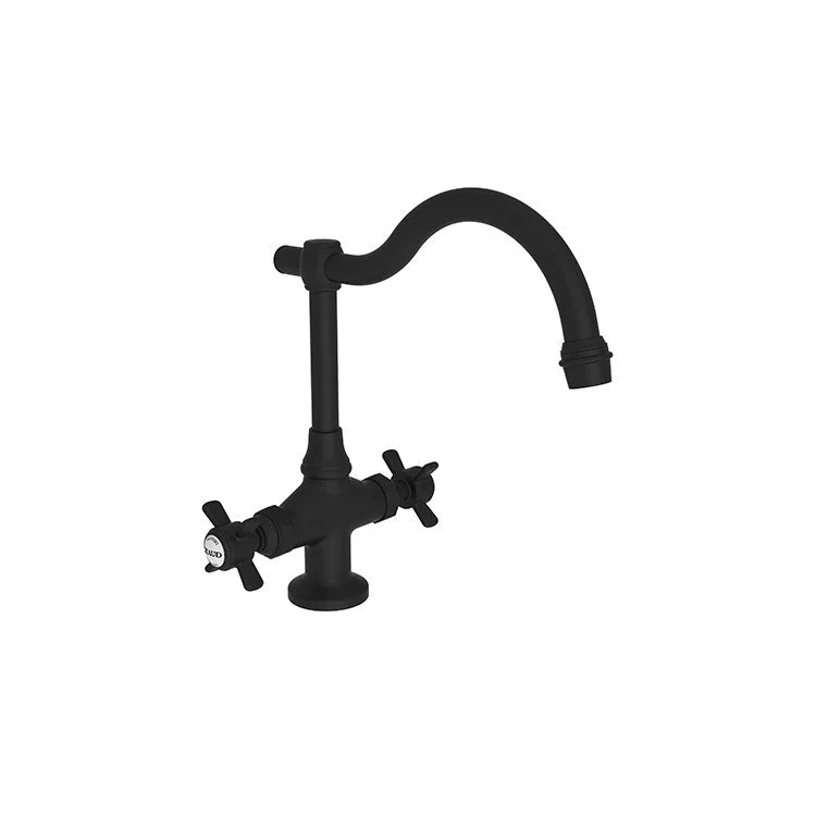 kitchen faucet health safety-top healthy dinner recipes-Bar Faucet Fairfield 2 Cross ADA Flat Black Spout Height 7-5/16 Inch