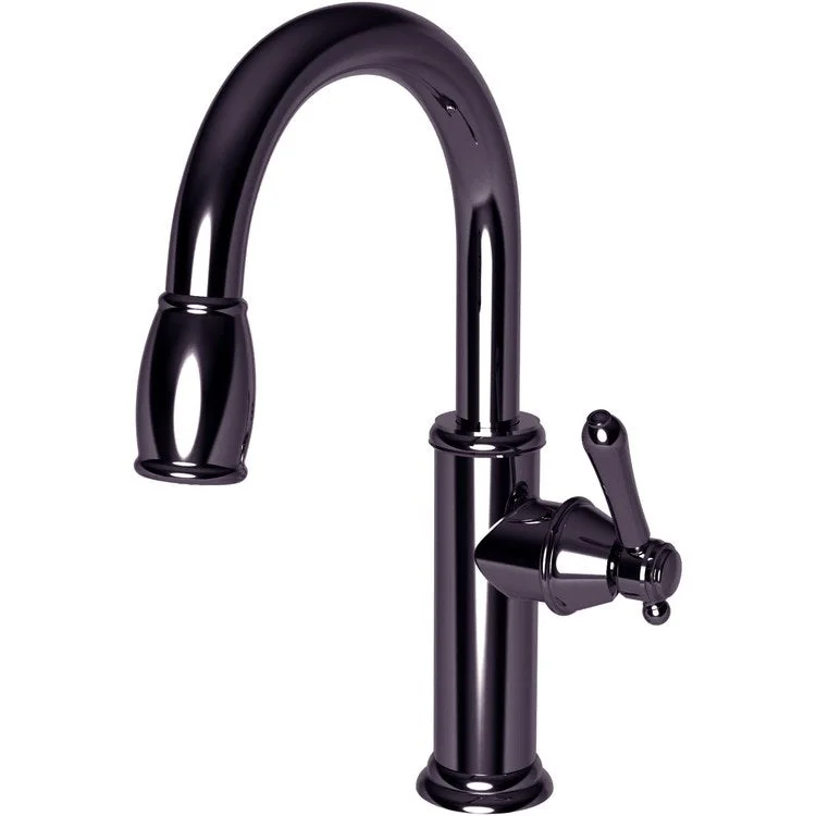 kitchen faucet French country-affordable bedroom decor ideas-Bar Faucet Chesterfield 1 Lever ADA Midnight Chrome Pull-Down Swivel Brass Spout Height 8-1/6 Inch 1.8 Gallons per Minute