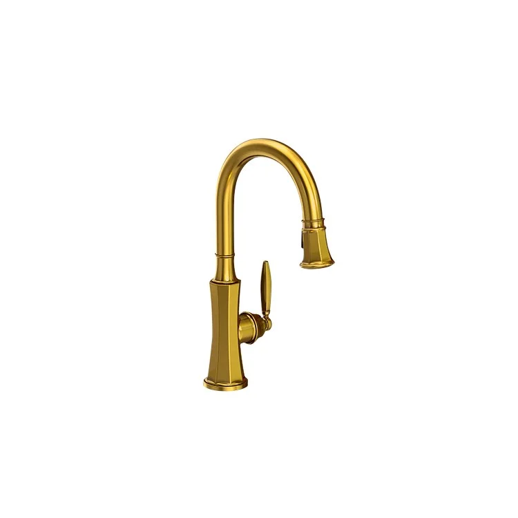 kitchen faucet for apartments-how to organize a garage-Bar Faucet Metropole 1 Lever ADA Satin Gold PVD Pull-Down Swivel Brass Spout Height 8-1/6 Inch 1.8 Gallons per Minute