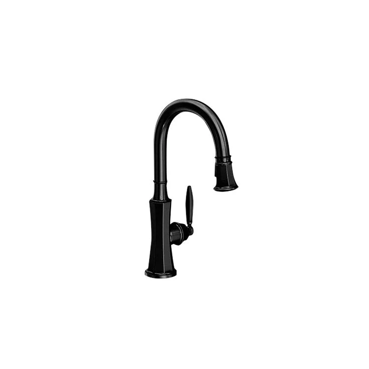 kitchen faucet Scandinavian-how to improve emotional health-Bar Faucet Metropole 1 Lever ADA Gloss Black Pull-Down Swivel Brass Spout Height 8-1/6 Inch 1.8 Gallons per Minute