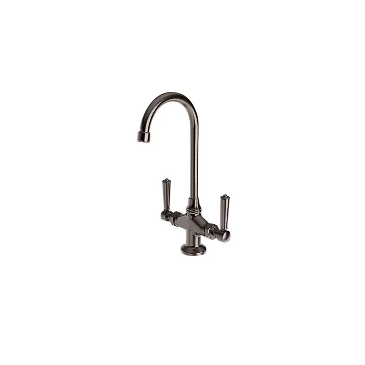 kitchen faucet Victorian-best portable speakers 2025-Bar Faucet Metropole 2 Lever ADA Antique Nickel Spout Height 10 Inch