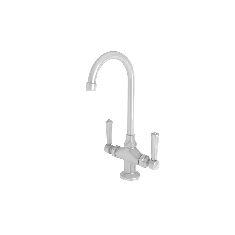 kitchen faucet durable-affordable kitchen remodel ideas-Bar Faucet Metropole 2 Lever ADA White Spout Height 10 Inch