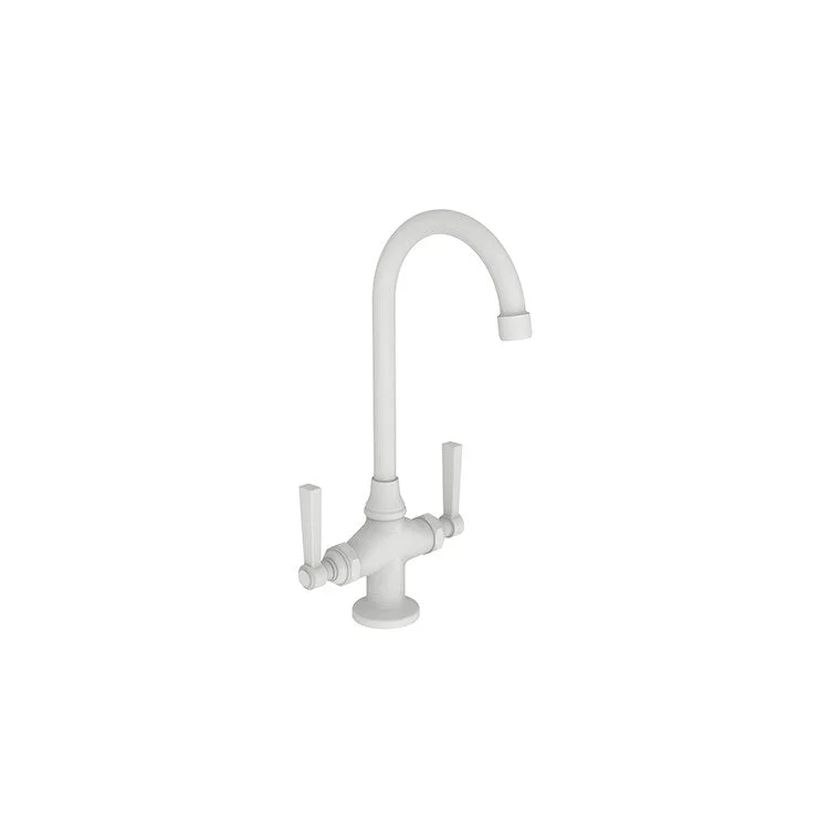 kitchen faucet polished chrome-affordable financial planning tips-Bar Faucet Miro 2 Lever ADA Matte White Spout Height 10 Inch