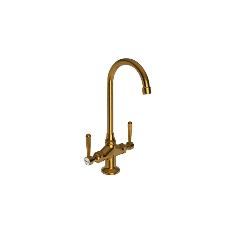 kitchen faucet flow control-how to create a tech blog-Bar Faucet Astaire 2 Lever ADA Aged Brass Spout Height 10 Inch