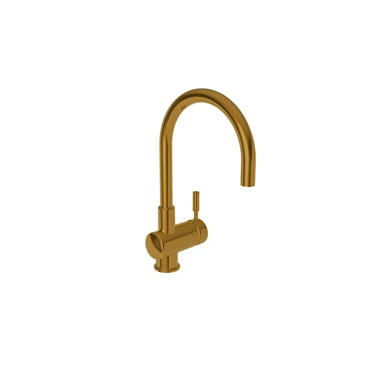 kitchen faucet durability test-top sustainable home products-Bar Faucet East Linear 1 Lever ADA Aged Brass Spout Height 7-9/16 Inch