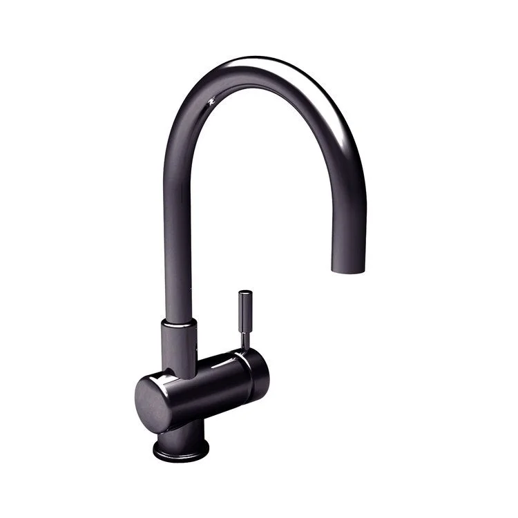 kitchen faucet new construction-how to reduce energy bills-Bar Faucet East Linear 1 Lever ADA Midnight Chrome Spout Height 7-9/16 Inch