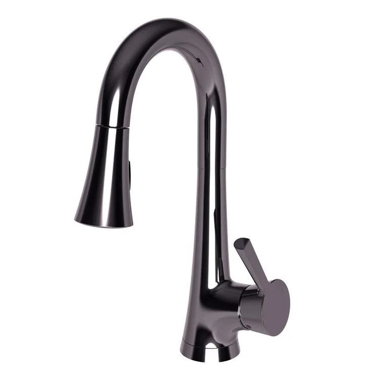 kitchen faucet old house-best AI tools for business-Bar Faucet Vespera 1 Lever ADA Midnight Chrome Pull Down Swivel Brass Spout Height 7 Inch 1.8 Gallons per Minute