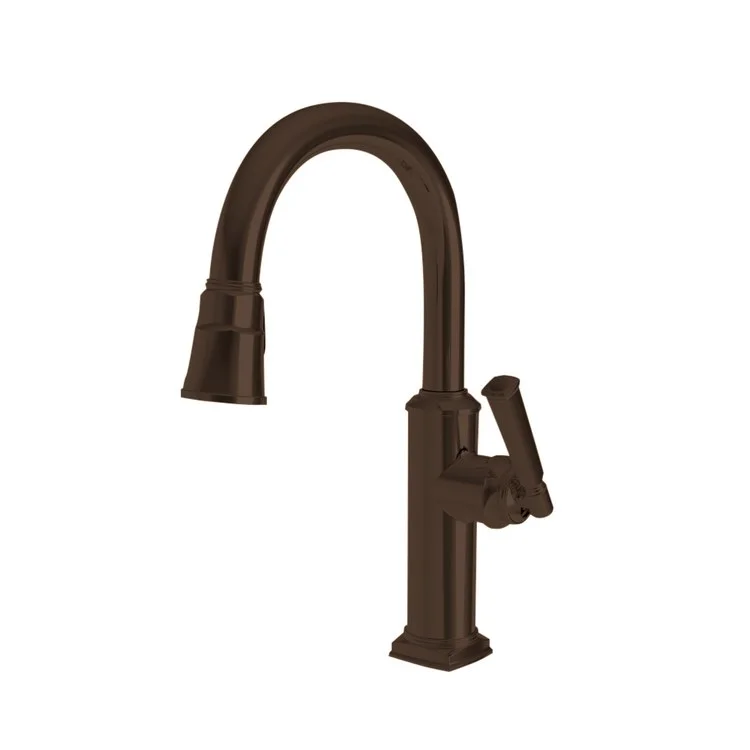 kitchen faucet overstock-how to create a budget-Bar Faucet Zemora 1 Lever ADA English Bronze Pull Down Swivel Brass Spout Height 8-1/3 Inch 1.8 Gallons per Minute