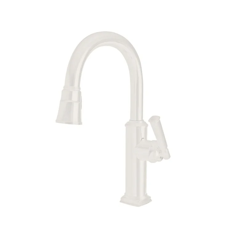 kitchen faucet pewter-top vegan dessert recipes-Bar Faucet Zemora 1 Lever ADA Matte White Pull Down Swivel Brass Spout Height 8-1/3 Inch 1.8 Gallons per Minute