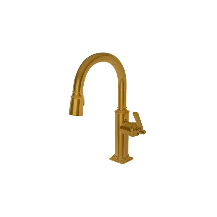 kitchen faucet 360 swivel-best project management tools-Bar Faucet Adams 1 Lever ADA Aged Brass Pull Down Swivel Brass Spout Height 8-2/7 Inch 1.8 Gallons per Minute