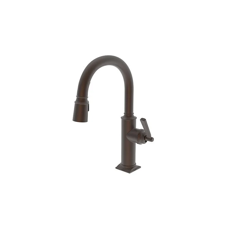 kitchen faucet matte finish-best online payment systems-Bar Faucet Adams 1 Lever ADA English Bronze Pull Down Swivel Brass Spout Height 8-2/7 Inch 1.8 Gallons per Minute