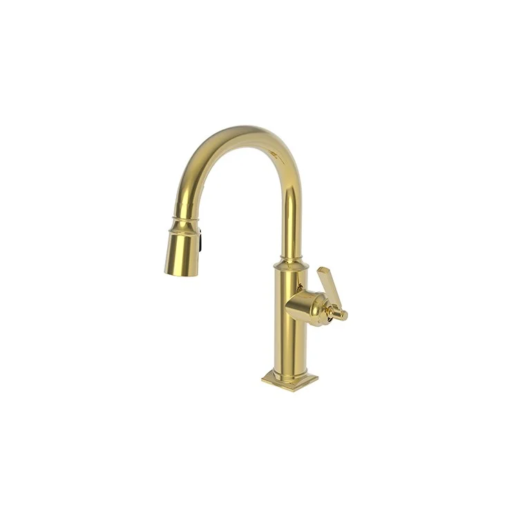 kitchen faucet for small sink-affordable online therapy options-Bar Faucet Adams 1 Lever ADA Polished Gold PVD Pull Down Swivel Brass Spout Height 8-2/7 Inch 1.8 Gallons per Minute