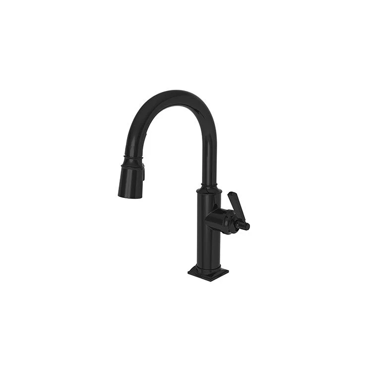 kitchen faucet installation cost-how to learn guitar online-Bar Faucet Adams 1 Lever ADA Gloss Black Pull Down Swivel Brass Spout Height 8-2/7 Inch 1.8 Gallons per Minute