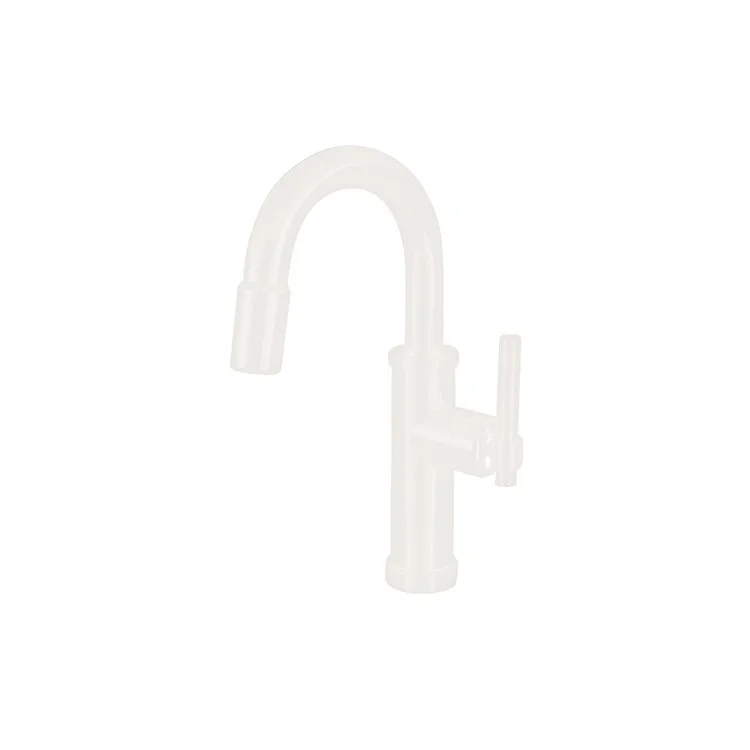 kitchen faucet polish-best home theater systems-Bar Faucet Seager 1 Lever ADA White Pull Down Swivel Brass Spout Height 8-2/3 Inch 1.8 Gallons per Minute