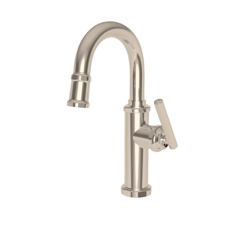 kitchen faucet styles-how to start a blog-Bar Faucet Heaney 1 Lever ADA Satin Nickel PVD Pull Down Swivel Brass Spout Height 8-2/3 Inch 1.8 Gallons per Minute