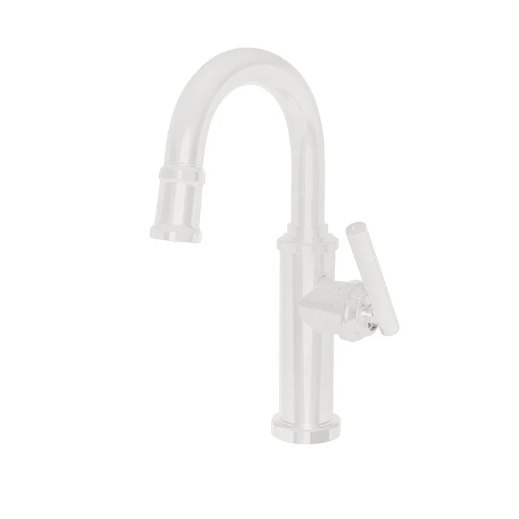 kitchen faucet rust-proof-best online tutoring services-Bar Faucet Heaney 1 Lever ADA White Pull Down Swivel Brass Spout Height 8-2/3 Inch 1.8 Gallons per Minute