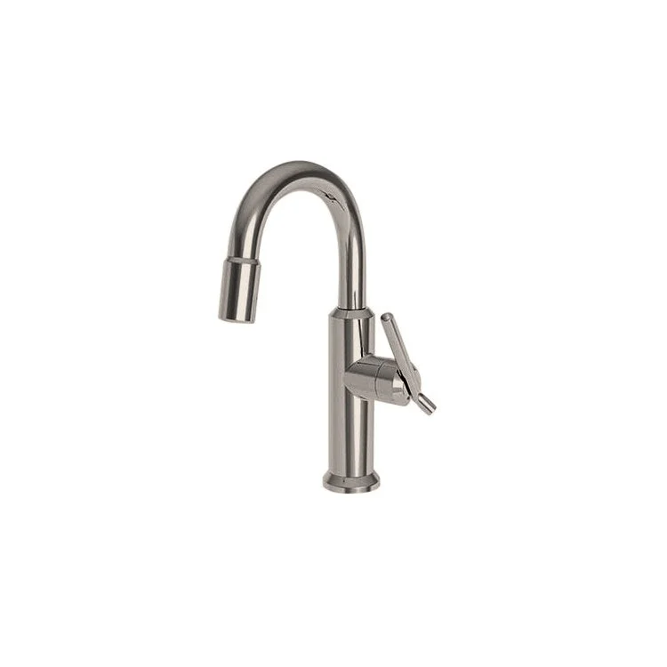 kitchen faucet satin finish-how to improve skin health-Bar Faucet Jeter 1 Lever ADA Stainless Steel PVD Pull Down Swivel Brass Spout Height 8-2/3 Inch 1.8 Gallons per Minute