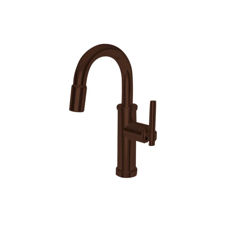 kitchen faucet Peerless-how to create a travel blog-Bar Faucet Jeter 1 Lever ADA Oil Rubbed Bronze Hand Relieved Pull Down Swivel Brass Spout Height 8-2/3 Inch 1.8 Gallons per Minute