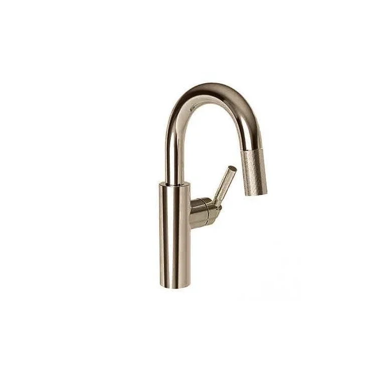 kitchen faucet landlord approved-top vegan meal ideas-Bar Faucet Muncy 1 Lever ADA Polished Nickel Pull Down Swivel Brass Spout Height 7-1/2 Inch 1.8 Gallons per Minute