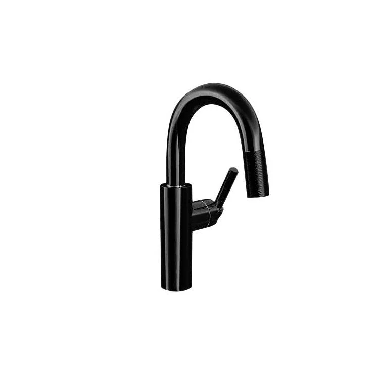 kitchen faucet reverse osmosis-best free VPN services-Bar Faucet Muncy 1 Lever ADA Gloss Black Pull Down Swivel Brass Spout Height 7-1/2 Inch 1.8 Gallons per Minute