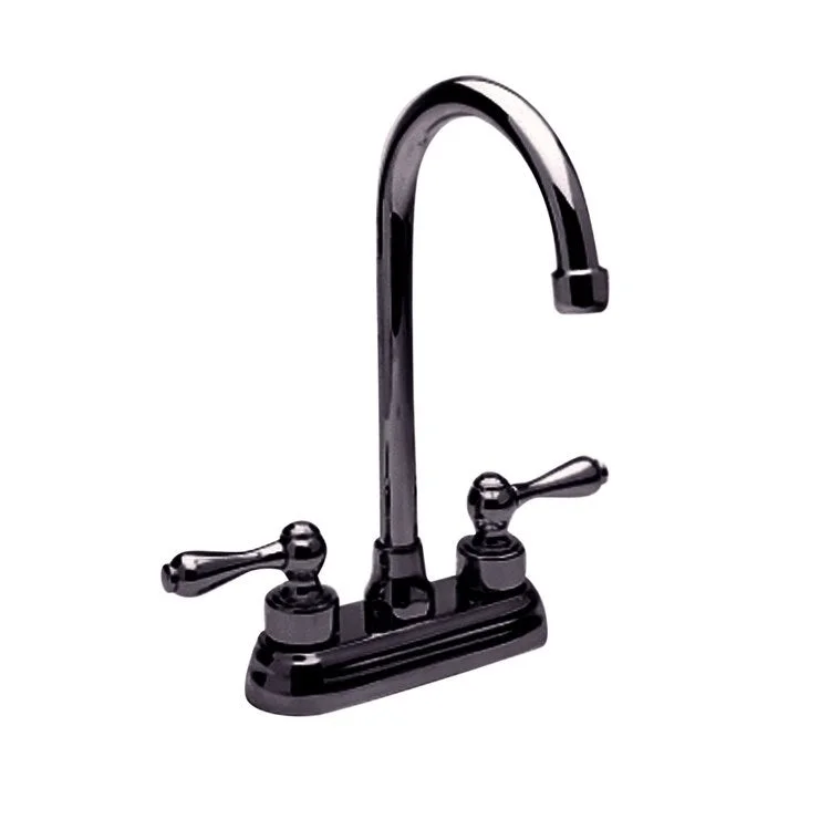 kitchen faucet dripping-best video editing software-Bar Faucet Annabella 4 Inch Spread 2 Lever ADA Midnight Chrome Spout Height 7-1/2 Inch