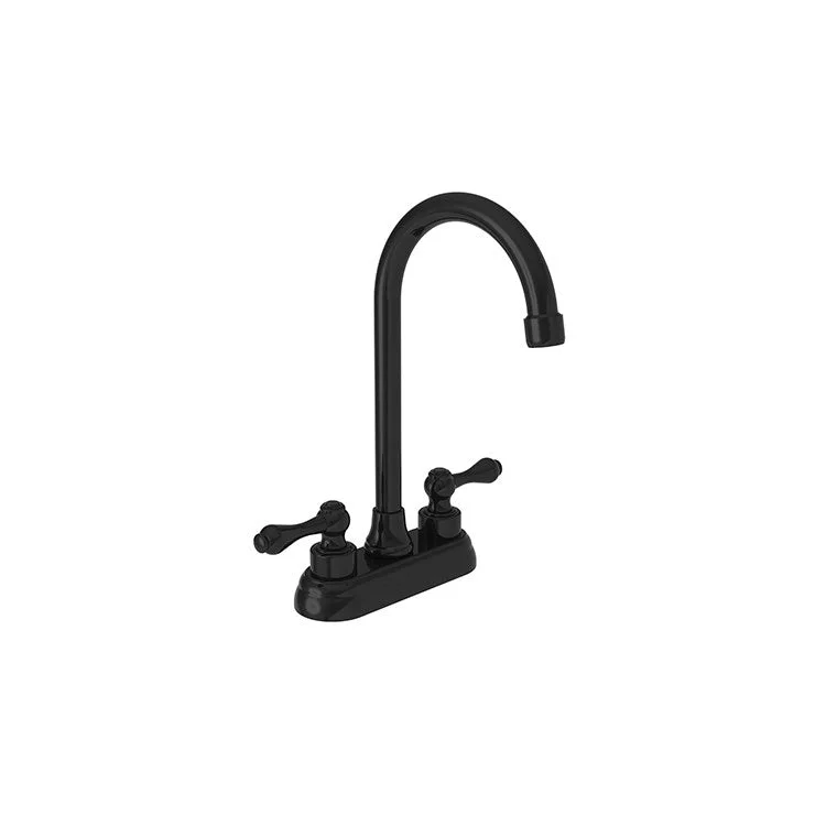 kitchen faucet Wi-Fi enabled-how to learn Excel fast-Bar Faucet Annabella 4 Inch Spread 2 Lever ADA Gloss Black Spout Height 7-1/2 Inch