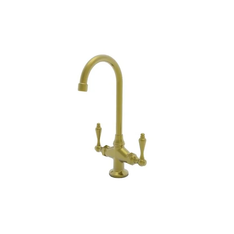 kitchen faucet gold-how to learn coding online-Bar Faucet Nadya 2 Lever ADA Satin Brass PVD Spout Height 10 Inch