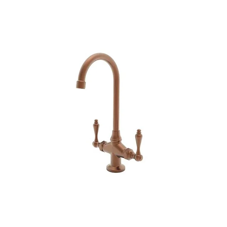 kitchen faucet outdoor use-best online therapy reviews-Bar Faucet Nadya 2 Lever ADA Antique Copper Spout Height 10 Inch