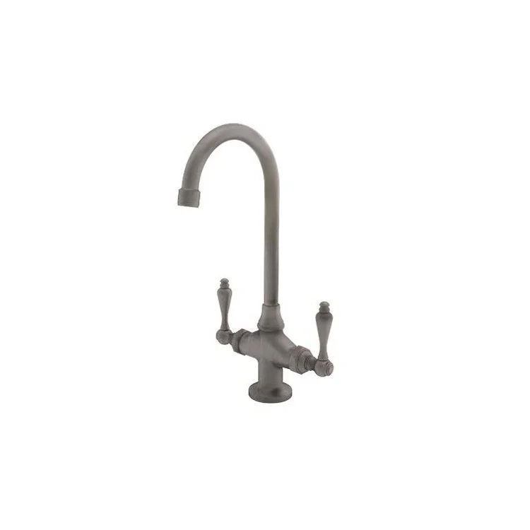 kitchen faucet reviews-best online learning platforms-Bar Faucet Nadya 2 Lever ADA Antique Nickel Spout Height 10 Inch