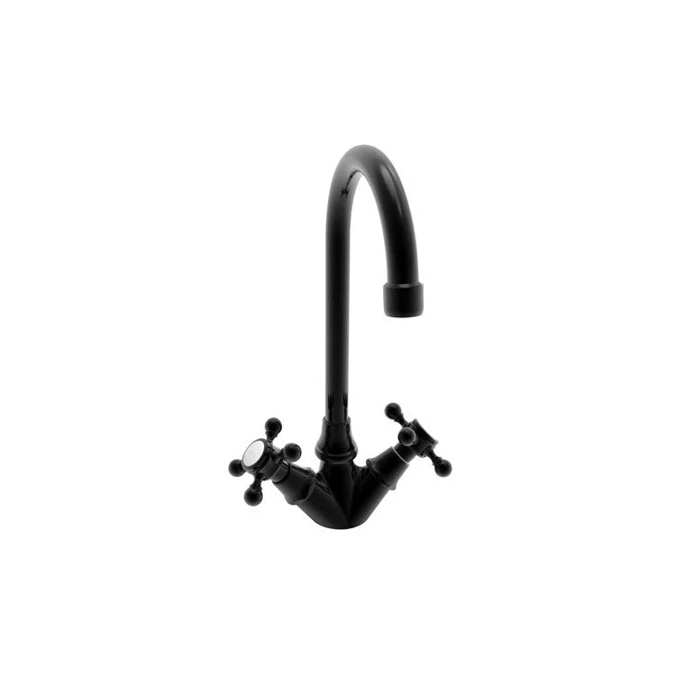 kitchen faucet mid-range-top DIY beauty products-Bar Faucet Chesterfield 2 Cross ADA Gloss Black 1.8 Gallons per Minute