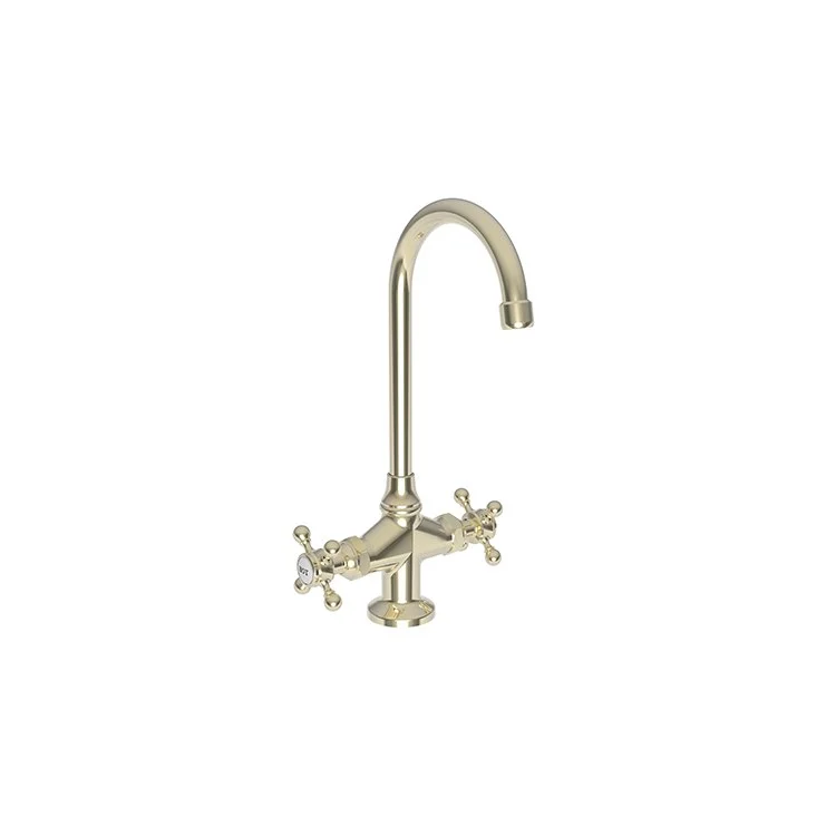 kitchen faucet elderly use-affordable camping spots near me-Bar Faucet Chesterfield 2 Cross ADA French Gold PVD Spout Height 10 Inch