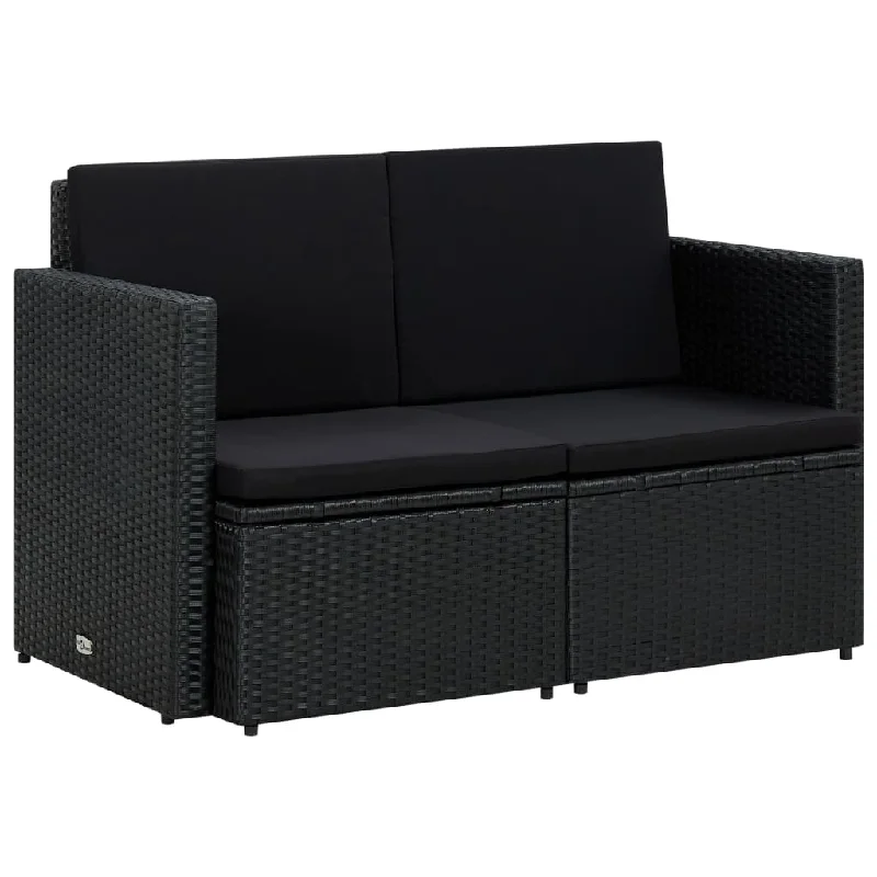 green sectional sofa-Sofa All Weather Outdoor Patio Loveseat Sofa with Cushions Poly Rattan