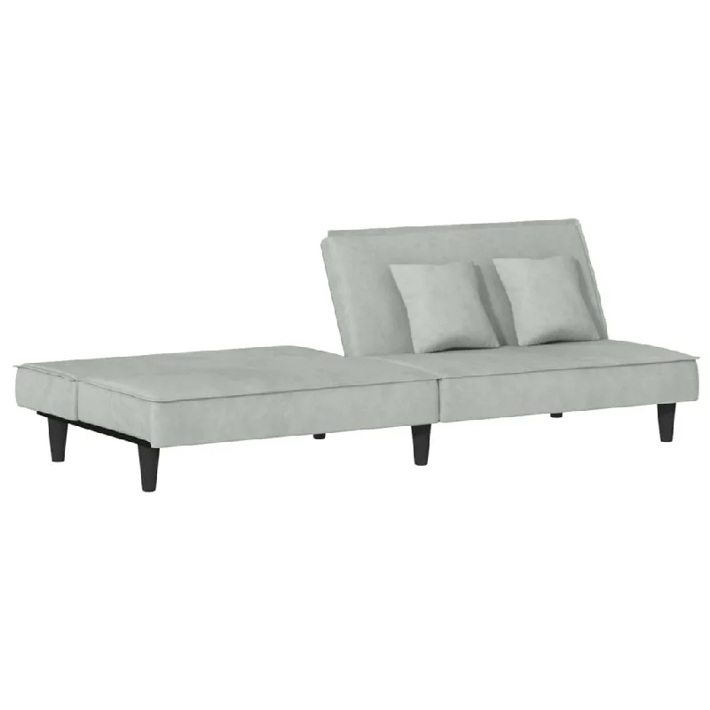 sustainable sectional sofa-2-Seater Sofa Bed Velvet Recliner Loveseat Folding Daybed Multi Colors